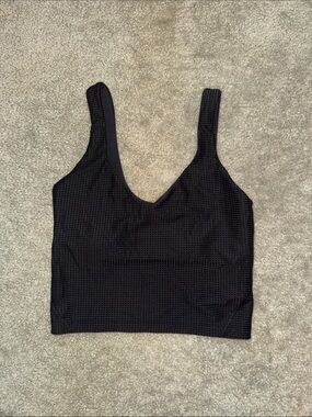 lululemon athletica Black Textured Cropped Tank